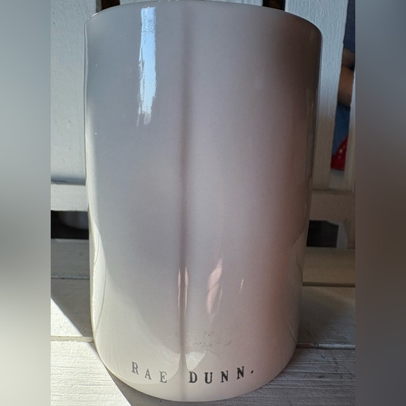 Rae Dunn White Ceramic Candle with Snowman Design - Picture 2 of 3